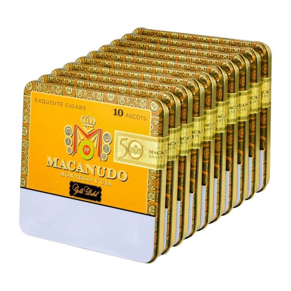 Macanudo Gold Label Ascot Cigarillos Connecticut Tins