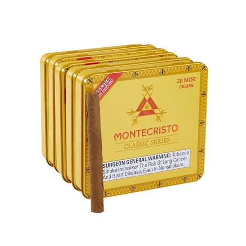 Montecristo Classic Series Mini Cigarillos Connecticut Tins