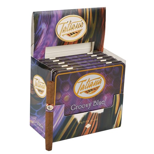 Tatiana Flavored Mini Cigarillos Groovy Blue Tins